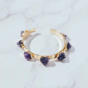 Amethyst Bangle Bracelet