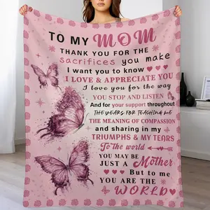 To My Mom Blanket , Mother's Day Gift for Mom Birthday, Daughter Gifts ， Mothers Gift for Christmas Valentine's Day Thanksgiving Day,  Soul Sister Friendship Gift for Women