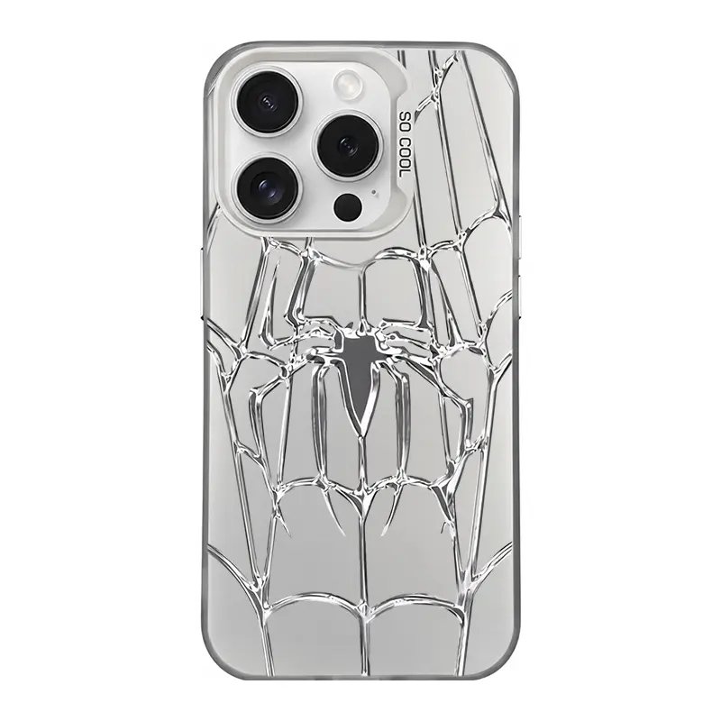Spider-Man IMD Laser Grid Pattern Smartphone Casing - Classic Cool, Military-Grade Anti-Drop, Shockproof Protection for Handheld iPhone 17 Air,16 Pro Max,15,14 Plus,13,12,11 Plus Devices