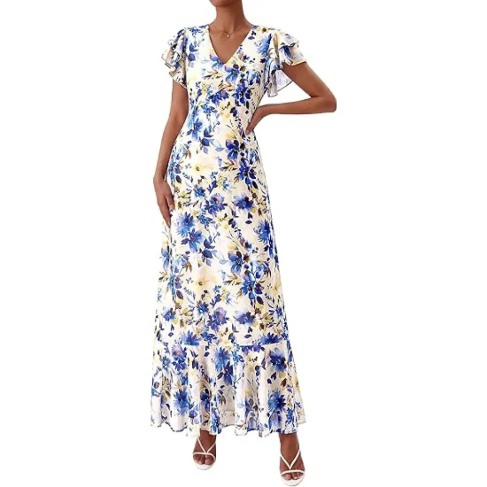 Floral Beige Blue