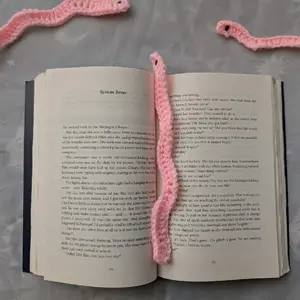crochet bookworm bookmark