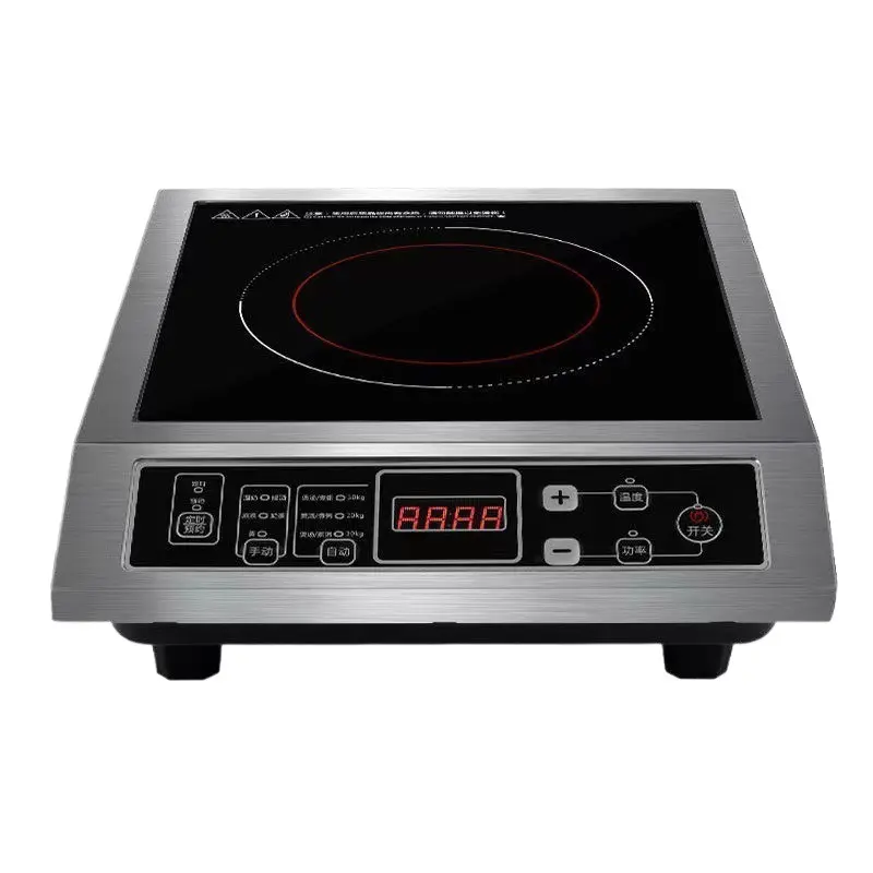 5000W Stainless Steel Induction Cooker - Commercial Kitchen & Home Use, Intelligent Flat Panel, Multi-Cook Modes, Overheat Protection, Wok-Compatible Cooker, Commercial Kitchens