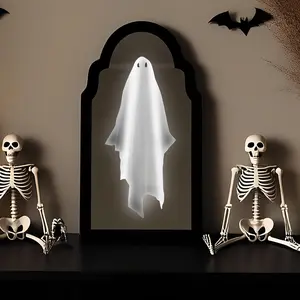 Hologram Ghost Mirror, Scary Haunted Mirror Wall Decor for Halloween Parties & Home Decoration, Horror Prop for Spooky Atmosphere