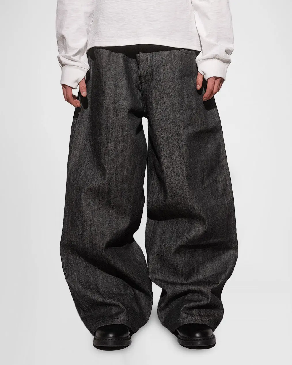 パンツ SOLO SEMORE Wide Baggy Denim Pants solo semore baggy jeans - TikTok Shop