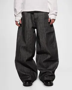 RAW BLACK JAPANESE SELVEDGE BAGGY JEANS