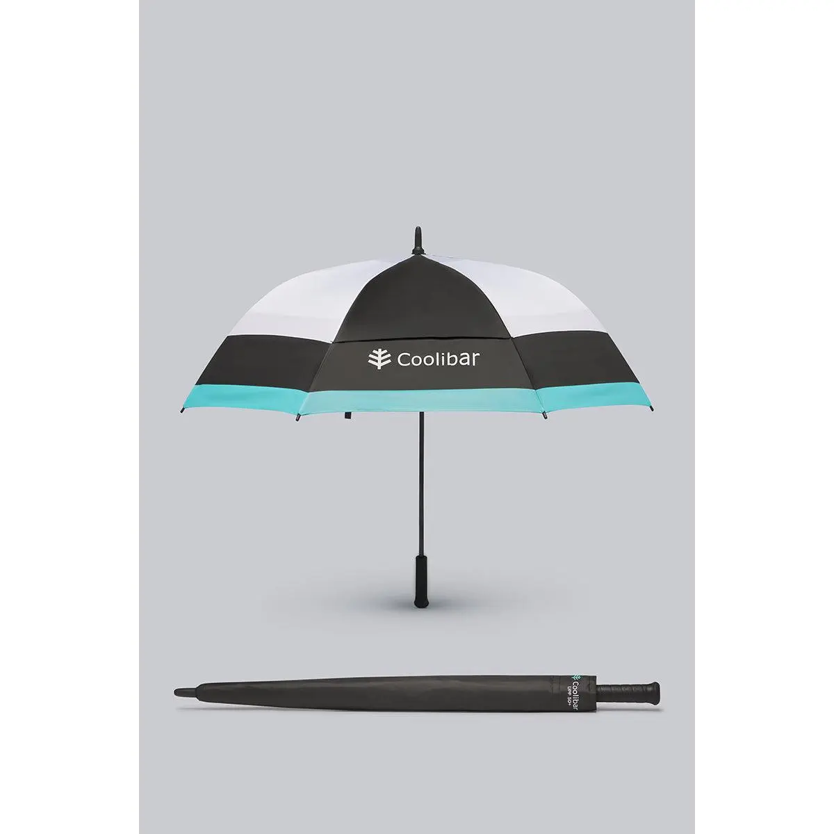 62 Inch Tournament Golf Umbrella | Black/White Colorblock