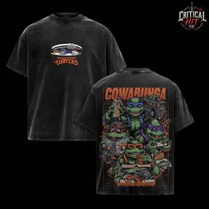 Teenage Mutant Ninja Turtles Premium Cotton Washed T-Shirt, Heroes in a Half Shell Fan T-Shirt, Dark Superhero T-Shirt, Comic Book Fans T-Shirt, Superhero Graphic Tee