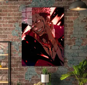 Saukna,jujutsu kaisen , Anime Metal POSTER UNFRAMED - 1mm Thick, 12x16 Inch, Glossy Shine