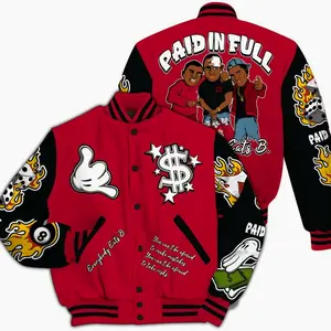 Raging Bull 5s Matching Varsity Jacket - Everybody Paid In Full Print 9XD