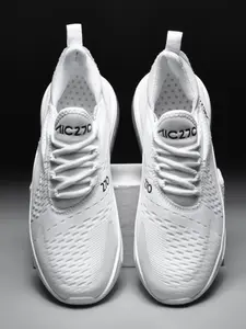 3-Color Jacquard Breathable Air Cushion Casual Sports Shoes (Regular Sizing) - Flyknit Jacquard Upper + PU Air Cushion Sole + Anti-Slip Pattern, For Daily Commute & Light Sports, Lightweight & Breathable, Shock-Absorbing & High-Elastic, Comfortable & Fitt