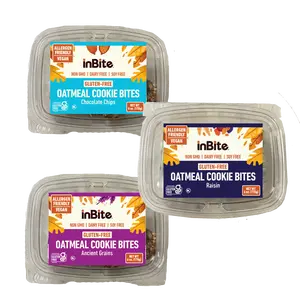 Oatmeal Cookie Bites - 6 oz Container: Gluten-Free Oatmeal Cookies – Allergen-Friendly & Vegan Delight