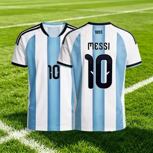 2026 Home White And Blue 10# Messi Short Sleeve Soccer Jersey Fans Version