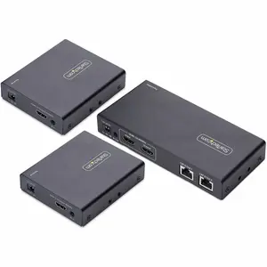 StarTech.com 2-Port HDMI Extender and Splitter Over CAT6, 4K 60Hz, Up to 230ft (70m), 1x2 HDMI over Ethernet Distribution Kit, 1 In 2 Out