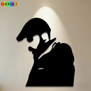 1pc Detective Silhouette Metal Wall Art, Sleek Detective Statue Mural, Ideal Gift for New Year, Christmas, Mystery Enthusiasts, Rust-Resistant Metal Wall Decor Wall Sculptures, Perfect for Living Room Wall & Garden Fence Decor Enthusiasts