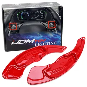 iJDMTOY Gloss Red Finish Large Paddle Extensions For Honda Accord Civic Insight CR-V, For Acura TL