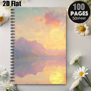 1 Spiral Coil Notebook 5.7x8.26 inch, Durable Binding, Perfect for Camping Journal, Travel Diary, RV Outdoor Adventure Log, Ideal Gift for Outdoor Enthusiasts on Thanksgiving, Christmas, Birthday [2D] Flat