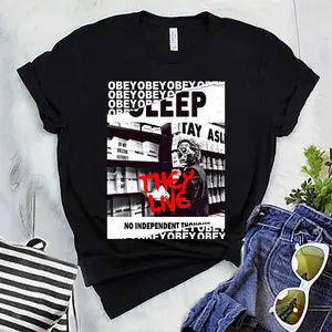 They Live OBEY Retro Cult  Horror Fan Design  T-Shirt