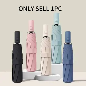 Automatic Folding Umbrella, 1 Count Portable Lightweight Windproof Umbrella, Wind Resistant Umbrella, Simple Business Umbrella for Men & Women, Umbrella for Rain & Sun