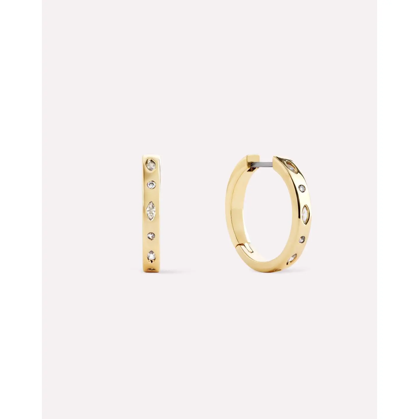 Gold Hoop Earrings - Selena Medium Hoops