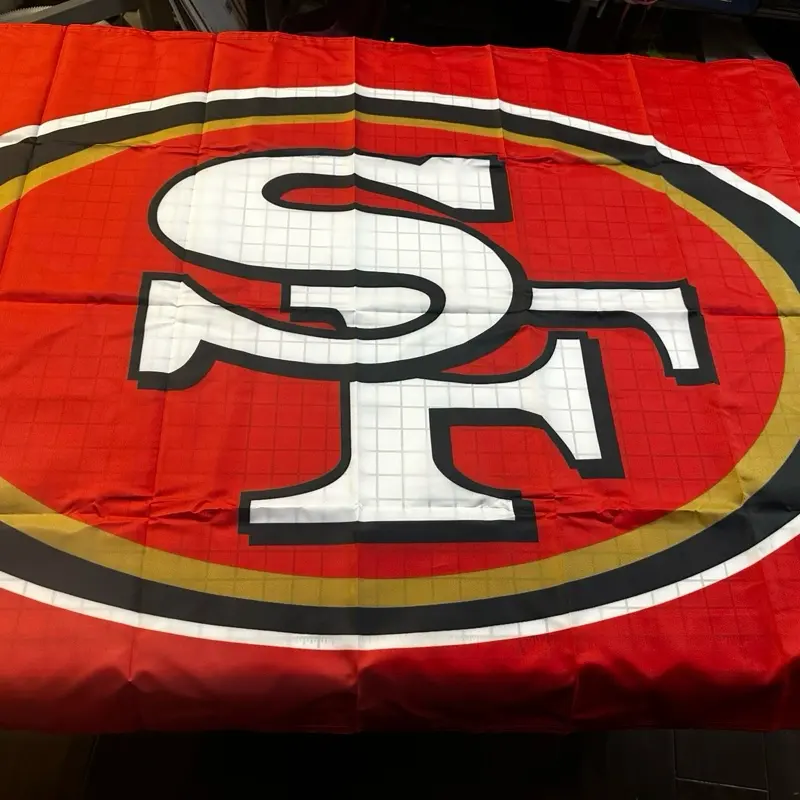 Pro football flags 5ft by 3ft with side grommets