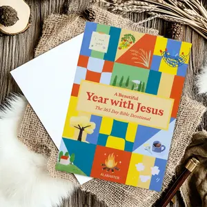 365 Day Bible Devotional Notebook & Spiritual Growth Guided Journal - A Beautiful Year with Jesus, Daily Scripture & Reflection Planner for Christian Women & Men, Inspirational Gift for Daily Worship & Faith-Based Study