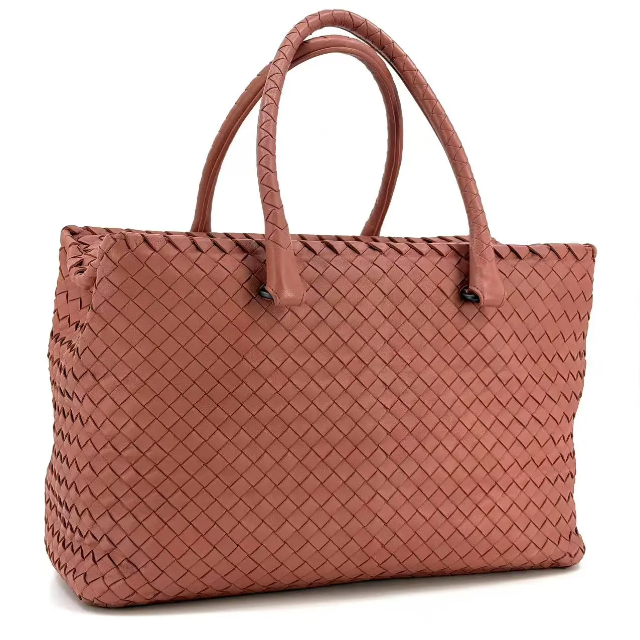 Pre-owned BOTTEGA VENETA leather Tote Bags Nappa Intrecciato Brick Tote Pompei B00196