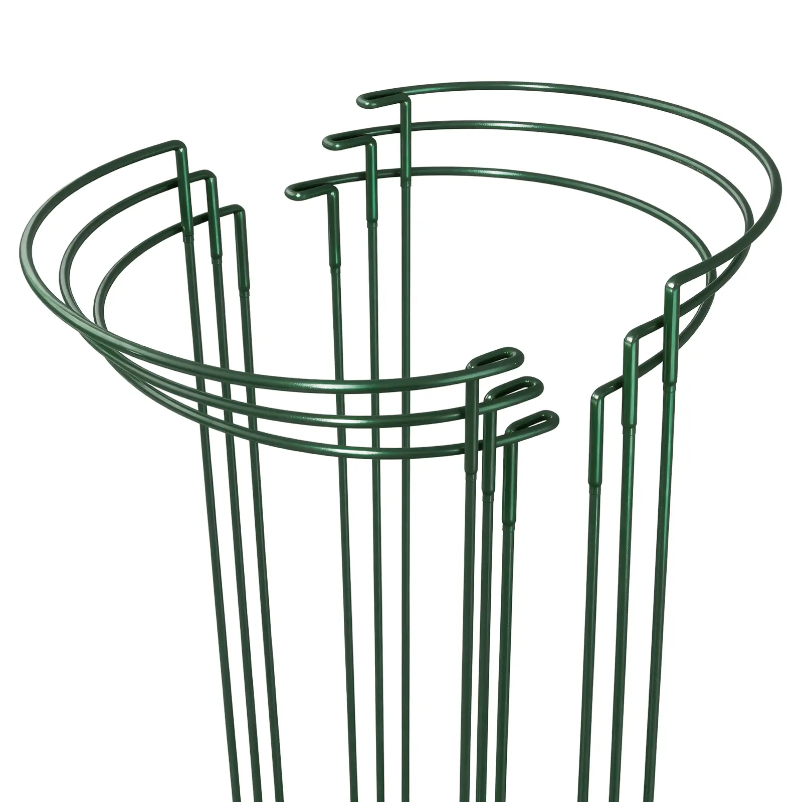 Bamworld 6-Pack Half Round Metal Garden Trellis Plant Support Stakes, Strong Versatile Cages & Rings, Outdoor Garden Accessories for Indoor/Outdoor Climbing Plants, Peonies