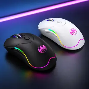 M37 Wireless RGB Mouse, 2.4GHz Rechargeable Gaming Mouse with Quiet Clicks, 6 Buttons, Adjustable DPI for PC Laptop