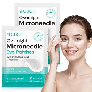 Yecuce Micro Needle Eye Patches 2p, Tighten Loose Eyelids, Hyaluronic Acid & Peptides, Nightly Active Ingredients Release, Efficient Care Experience
