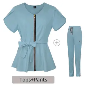 Bow Zip Down Medical Uniform