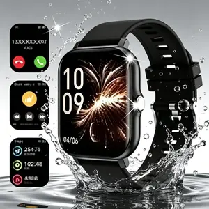 【2026 Mother's Day Gift】SmartWatch for Men & Women, 1.83" Touch ScreenFitness Tracker, Activity & Step MonitorMessage Notifications, Multiple Sports ModesIP68 Waterproof, Compatible with ios &Android Devices