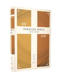 KJV, Amplified, Parallel Bible, Large Print, Hardcover, Red Letter: Two Bible Versions Together for Study and Comparison by Zondervan [Hardback Book]