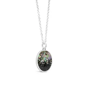 Explorer Oval Necklace - Silver - Alaska Gradient