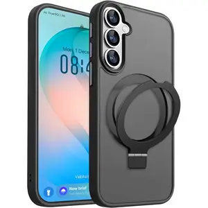 Entronix [Magnetic] Case Compatible with Galaxy S26 Plus - Translucent Frosted Matte Gripstand