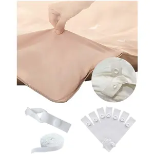 Duvet Snaps to Hold Comforter,Duvet Clips Fasteners Inside,Hacks to Keep Duvet Cover in Place,Quilt Clips (16, White)