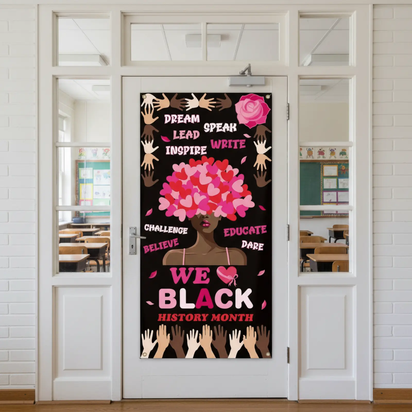 2D Black History Month Door Decor Black History Month Door Cover We