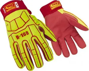 Ringers R169-12 Cut Resistant Work Gloves, Paired, Size 2XL (12), ANSI Cut Level A5, Hi-Vis Yellow/Red, Home Improvement & Work Safety Equipment, Paired Gloves