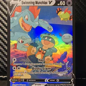 Swimming Munchlax Custom-made Holo Fan art card