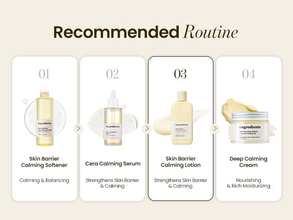 [ongredients Official Shop] Skin Barrier Calming Lotion 220ml - Centella Asiatica Extract & 9-Peptide Complex - Lightweight Non-Sticky Facial Moisturizer for Dry & Sensitive Skin -  Hydrating Soothing Moisturizing