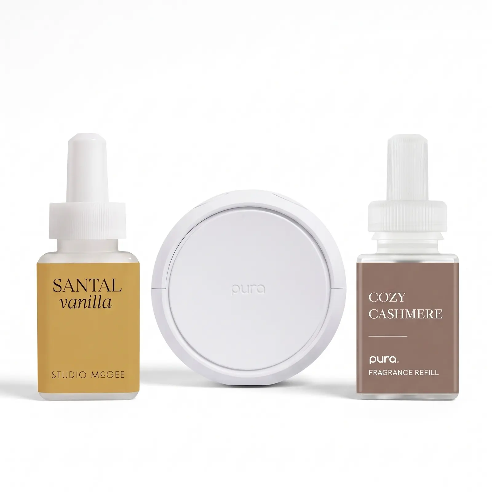 Pura Smart Home Diffuser + Warm Fragrance Duo | Cozy Cashmere & Santal Vanilla