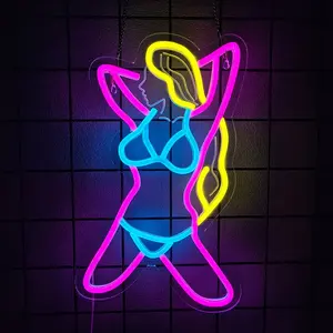 Lady Neon Sign – Sexy Neon Signs, Decorative Neon Light, Led Neon Sign, Suitable for Bedrooms, Bars, Salons, and Men's Cave Wall Decoration