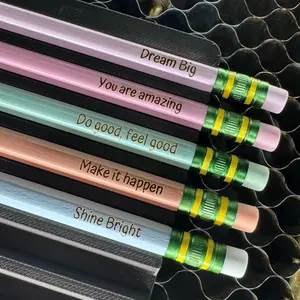 Master Pack of Pre-Sharpened Pencils with Inspirational Messages Dream Big You Are Amazing Do Good Feel Good Make It Happen Shine Bright