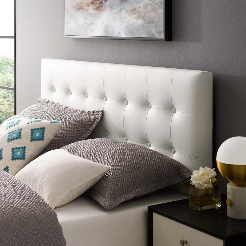 Modway Emily Full Upholstered Vinyl Headboard in White