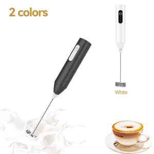 Rechargeable Coffee Frother, 2 Counts Handheld Milk Frother, Rechargeable Electric Blender Coffee Frother, Whisk Drink Mixer, Cordless Milk Frother, Mini Foamer for Lattes, Cappuccino, Matcha