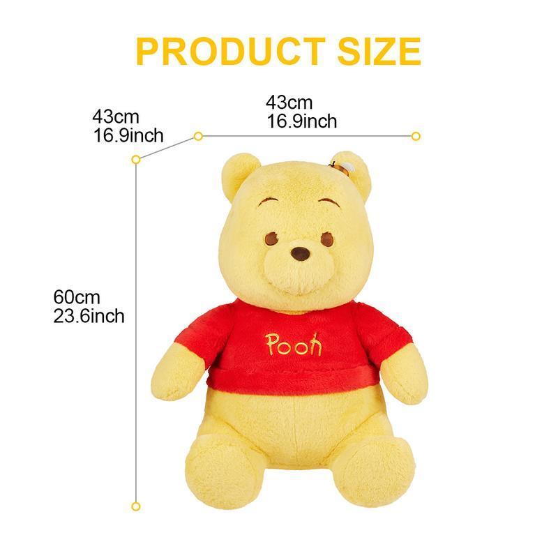 Disney Winnie the Pooh Series - Classic Sitting Plush Toy 18'' & 24'', Soft & Cuddly Collectible Bear Figure for Kids & Fans