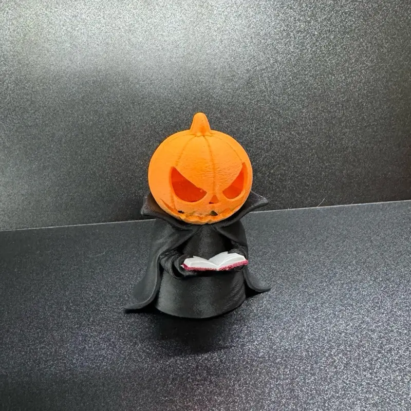 Pumpkin Bookworm Tea Light Holder | Halloween Candle Holder | Spooky Decor