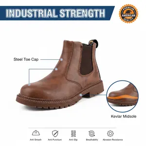 Impact-Resistant Anti-Puncture Ergonomic Liquid-Repellent & Stain-Proof Adult Outdoor Hiking Trekking Landscaping Footwear - Anti-Slip Durable Comfortable Gear