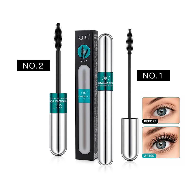 2-in-1 Waterproof No-Clump All-Day Wear Lash Mascara, Essential Eye Makeup for Party Gifts (Home & Festive Supplies)