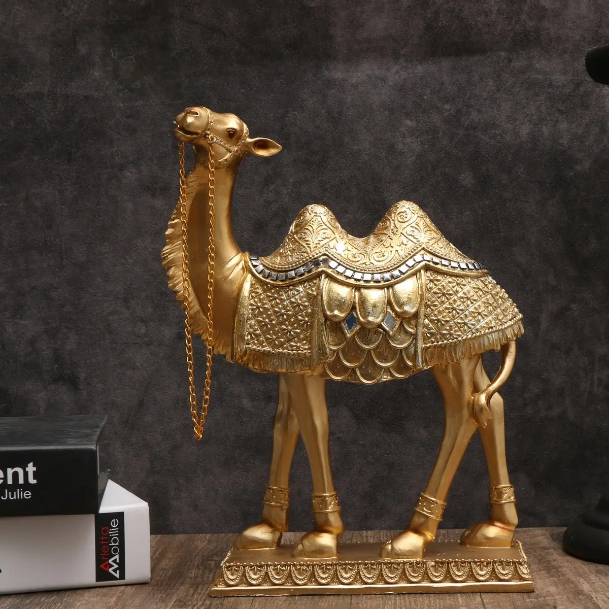 Medium Size Camel Figurine, Guest Entrance Decorative Ornament, Elegant Home Decoration Accessory, Stylish Living Room Accent, Collectible Figurine, Resin Animal Ornaments, Decorative Statues, Figurines Decor