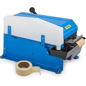 VEVOR Water-Activated Tape Dispenser, Maximum 39.4" x 3.94" Tape, Adjustable Length, Width & Water Level, Manual Tape Dispenser w/Water Brush, Carton Packaging for Express Box, Gift Box